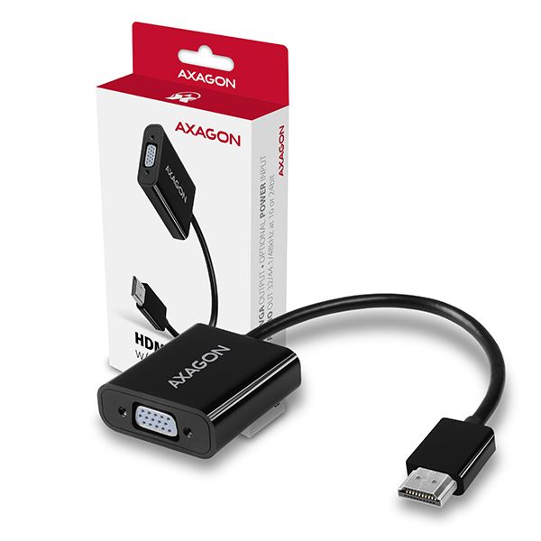 Kabl AXAGON RVH-VGAN, HDMI -> VGA Reduction / Adapter, FullHD, Audio OUT