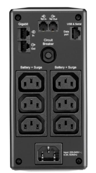 UPS APC BR650MI 650VA/390W 6xC13