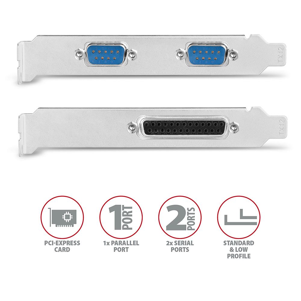 Kontroler AXAGON PCEA-PSN PCI-Express Adapter,1x Parallel+2xSerial+LP
