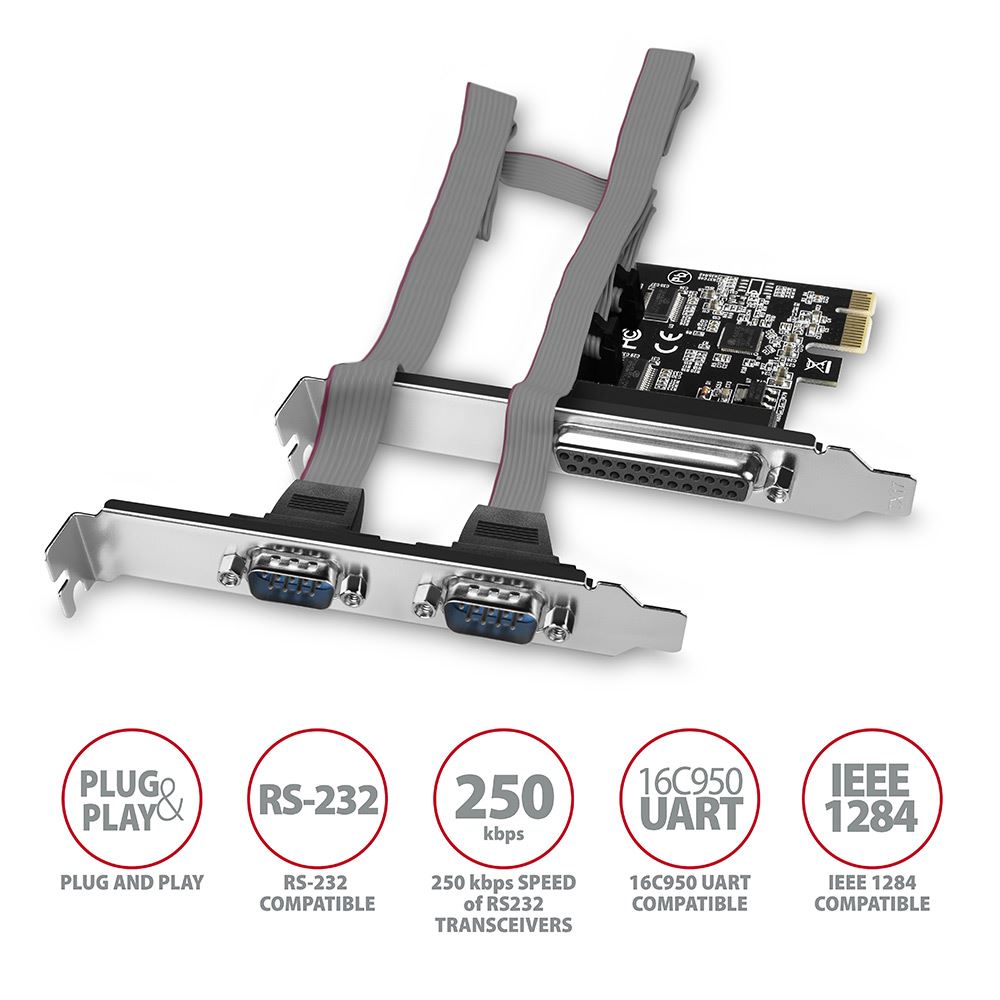 Kontroler AXAGON PCEA-PSN PCI-Express Adapter,1x Parallel+2xSerial+LP