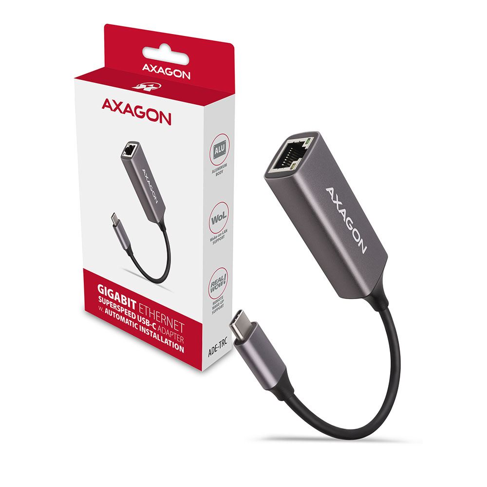 Kabl Adapter Axagon ADE-TRC USB C 3.2 -> Gigabit Ethernet