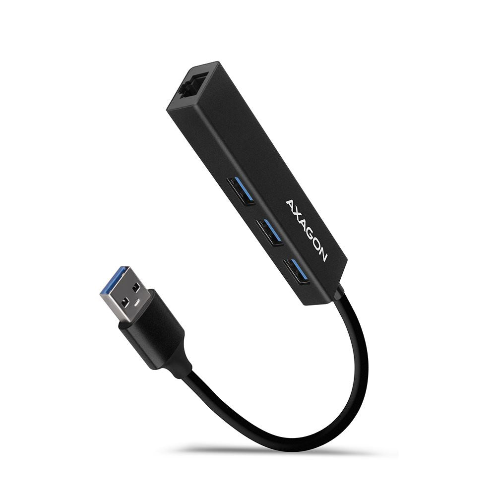 Adapter USB HUB AXAGON HMA-CR3A 3x USB-A + Gigabit LAN, 20cm