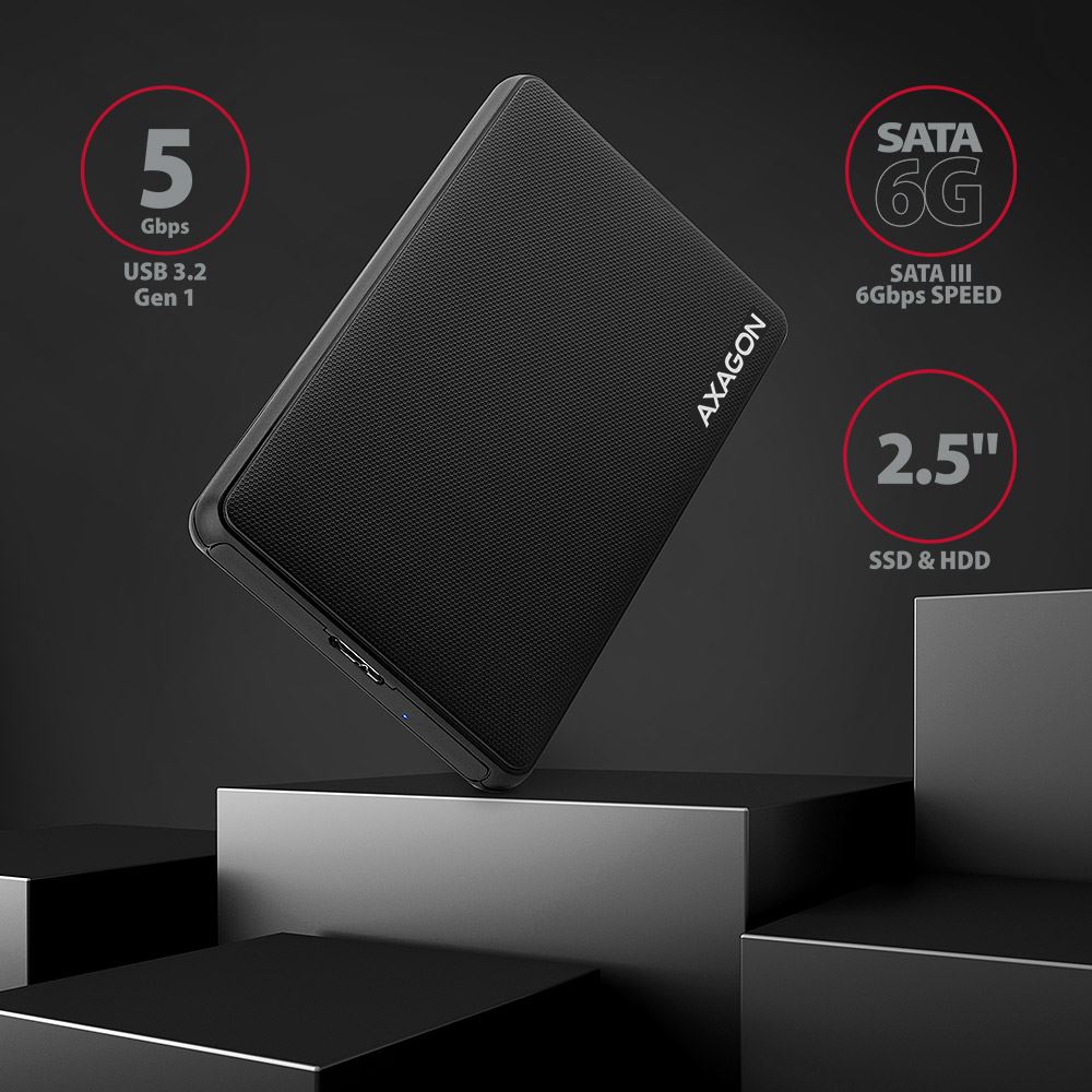 Ladica za disk AXAGON EE25-SL SATA 6G -> USB 3.2 ladica za 2.5" HDD/SSD