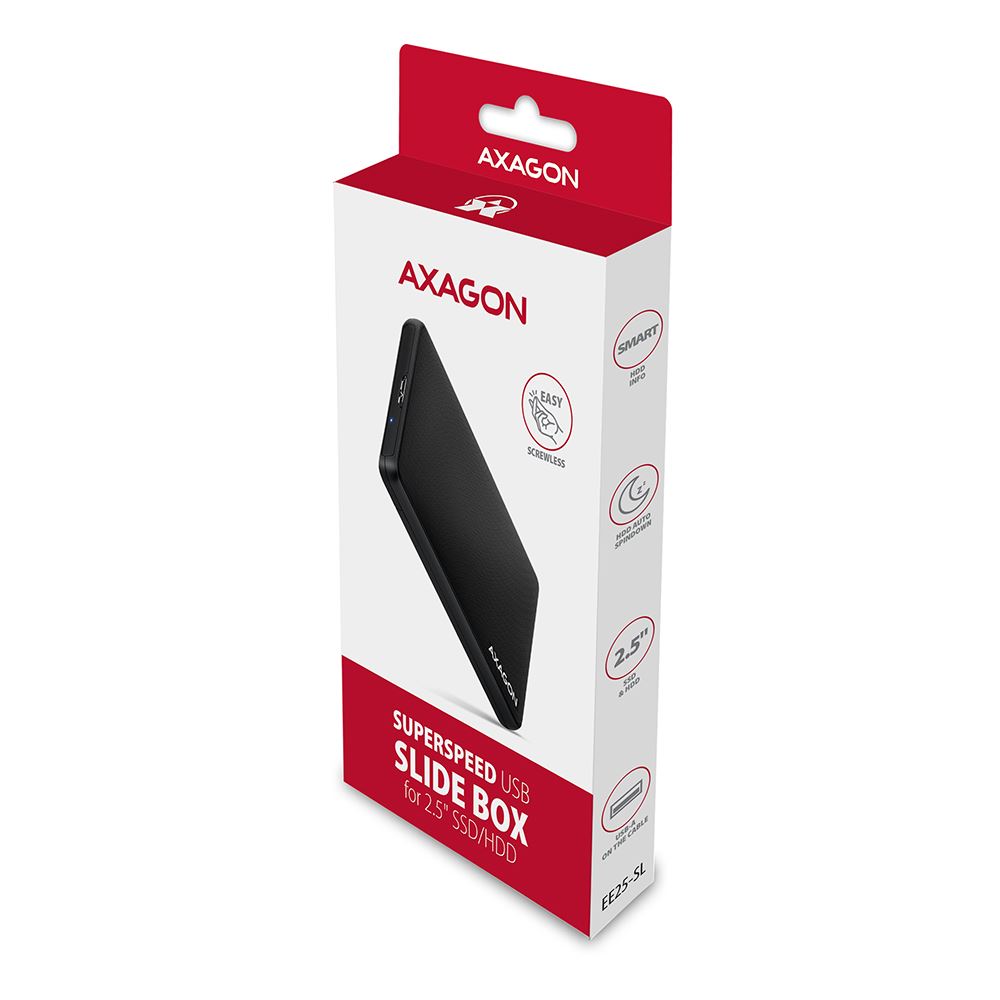 Ladica za disk AXAGON EE25-SL SATA 6G -> USB 3.2 ladica za 2.5" HDD/SSD