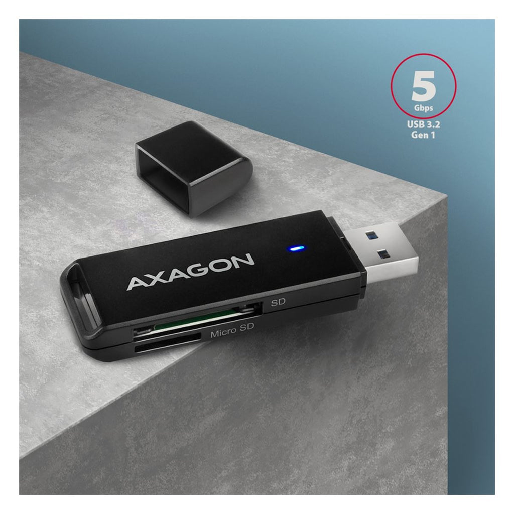 Čitač kartica Axagon USB 3.2Gen1, SD, MicroSD, CRE-S2N, AXA