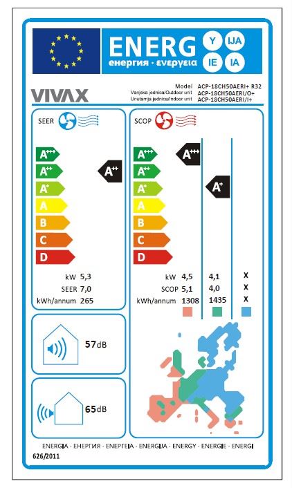 VIVAX COOL, klima uređaji, ACP-18CH50AERI+ R32