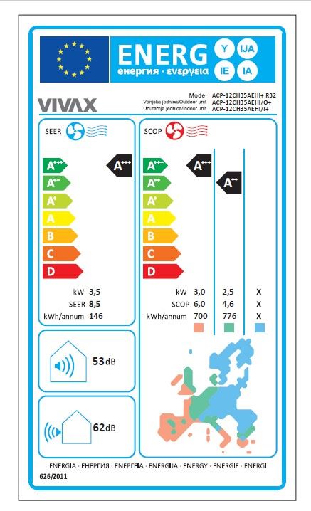 VIVAX COOL, klima uređaji, ACP-12CH35AEHI+ R32 SILVER