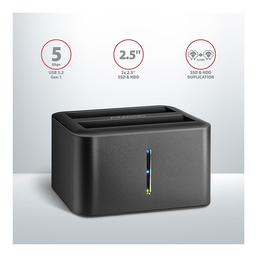 Ladica za disk Axagon Dock mini 2.5" HDD/SSD x2