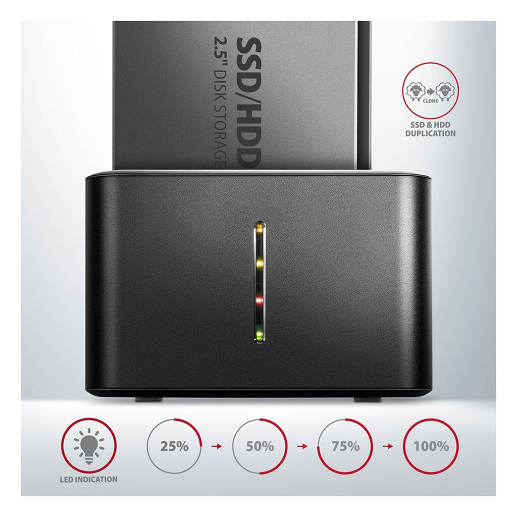 Ladica za disk Axagon Dock mini 2.5" HDD/SSD x2