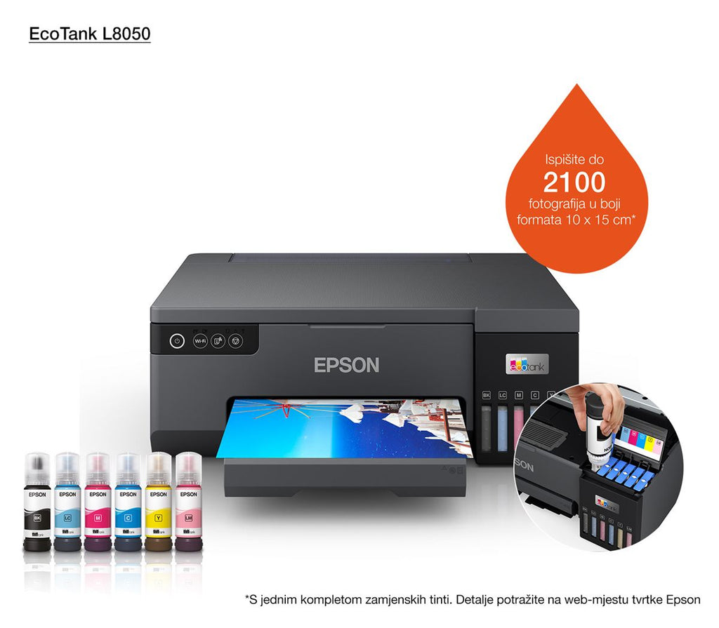 Foto štampač Printer Epson INK EcoTank L8050 Photo wifi Black