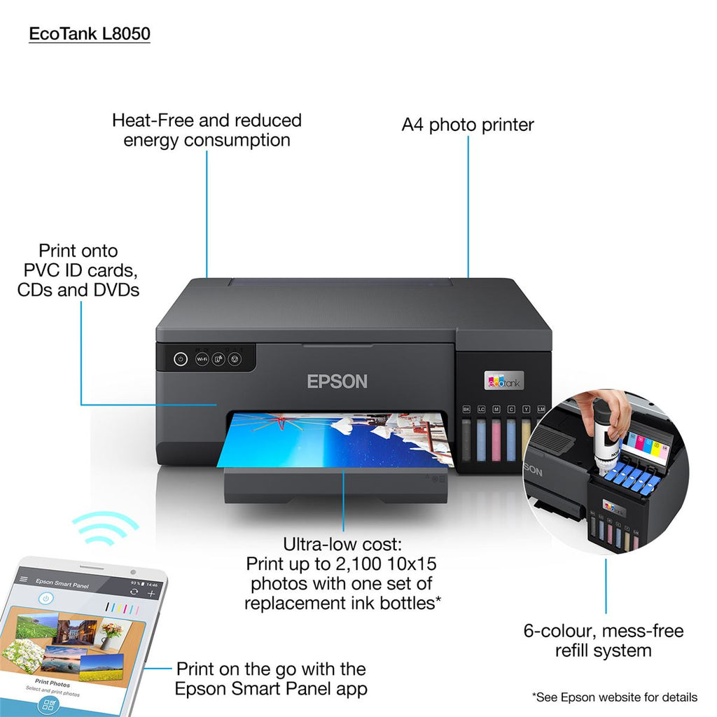 Foto štampač Printer Epson INK EcoTank L8050 Photo wifi Black