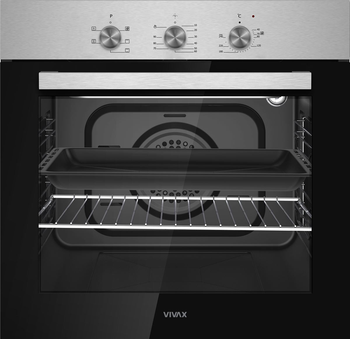 Ugradna pećnica VIVAX HOME ugradbena rerna BO-606FTM X
