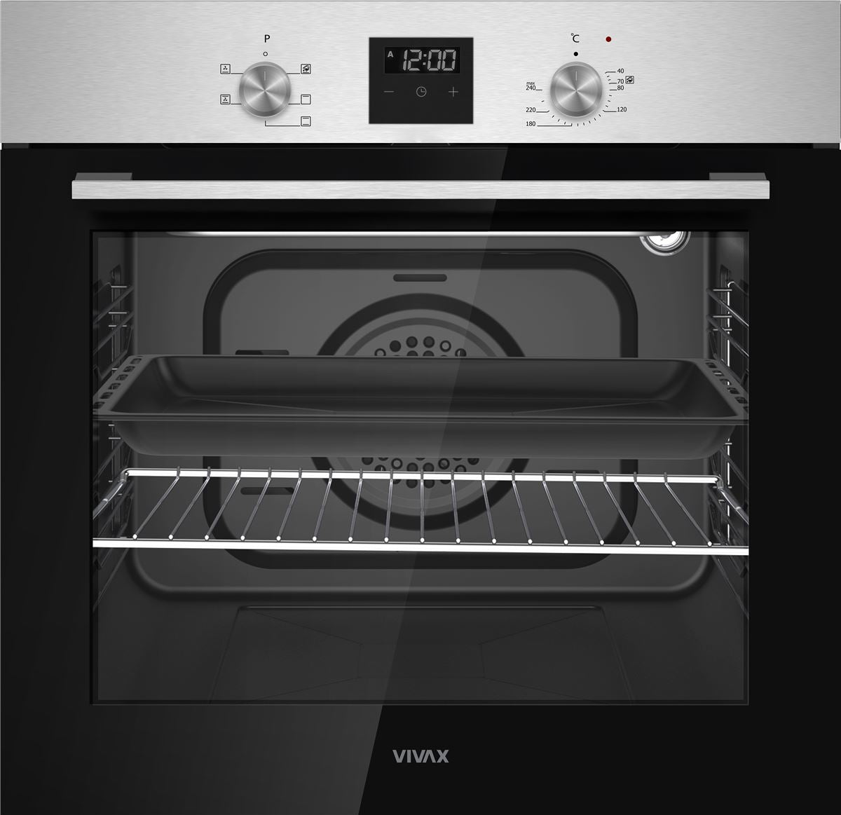 Ugradna pećnica VIVAX HOME ugradbena rerna BO-808BFD X