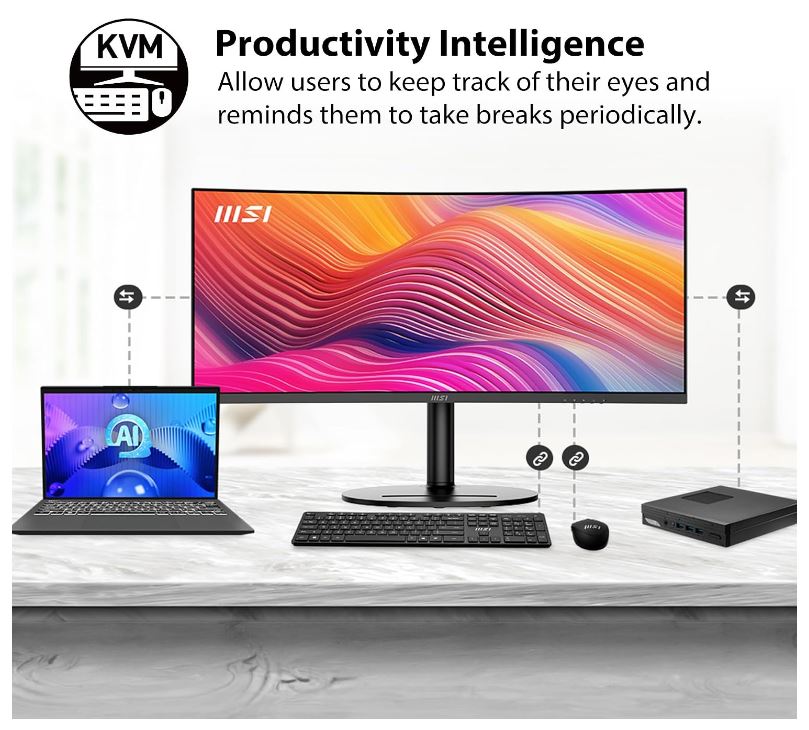 Monitor 34 MSI MODERN MP342CQP 120Hz UWQHD VA