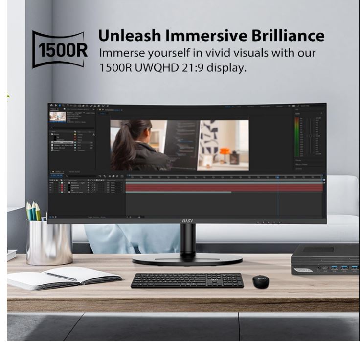 Monitor 34 MSI MODERN MP342CQP 120Hz UWQHD VA