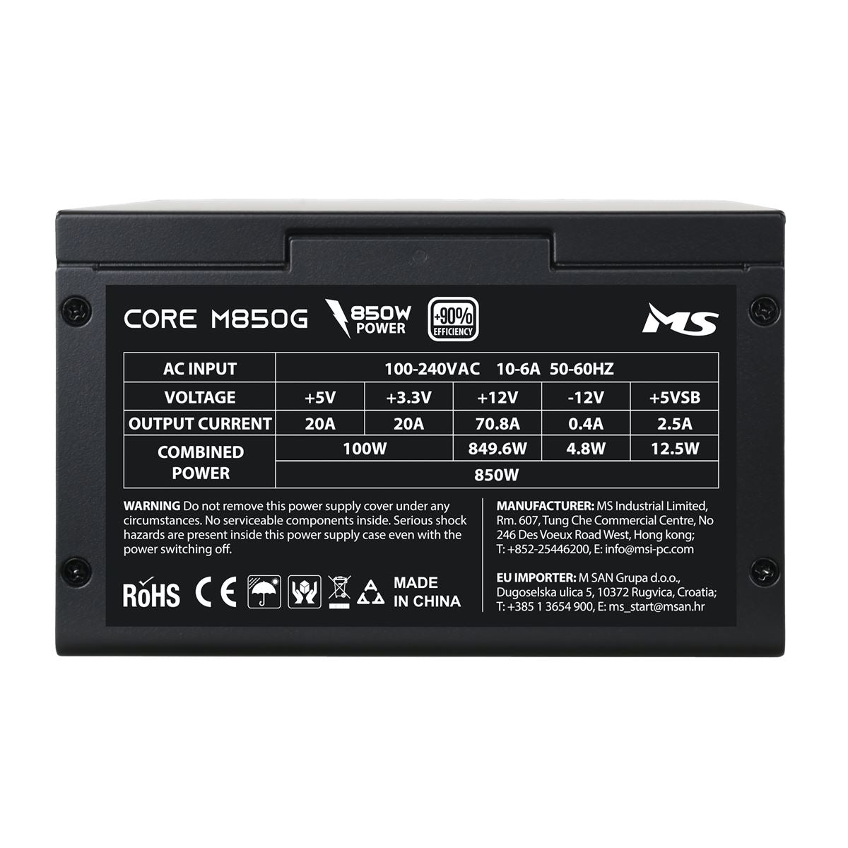 NAPAJANJE MS CORE M850G ATX3.1