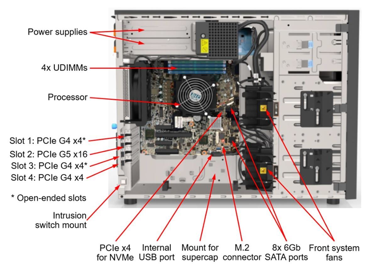 Server Lenovo ST250 V3 6315P (4C) 16GB 800W SWRAID 7DCE100BEA 3y