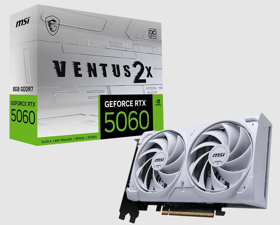 Grafička kartica MSI RTX 5060 8G VENTUS 2X OC WHITE