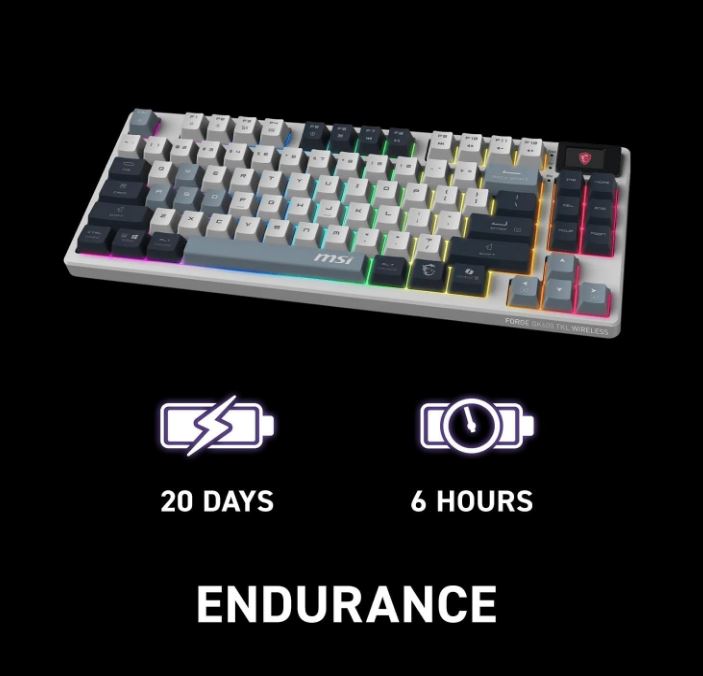 Tastatura MSI FORGE GK600 TKL W SKY US