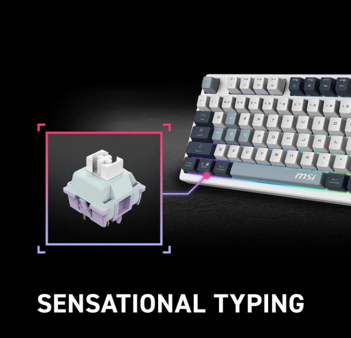 Tastatura MSI FORGE GK600 TKL W SKY US