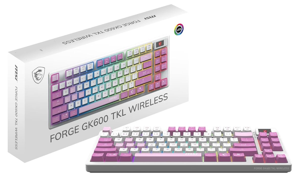 Tastatura MSI FORGE GK600 TKL W VIOLET US