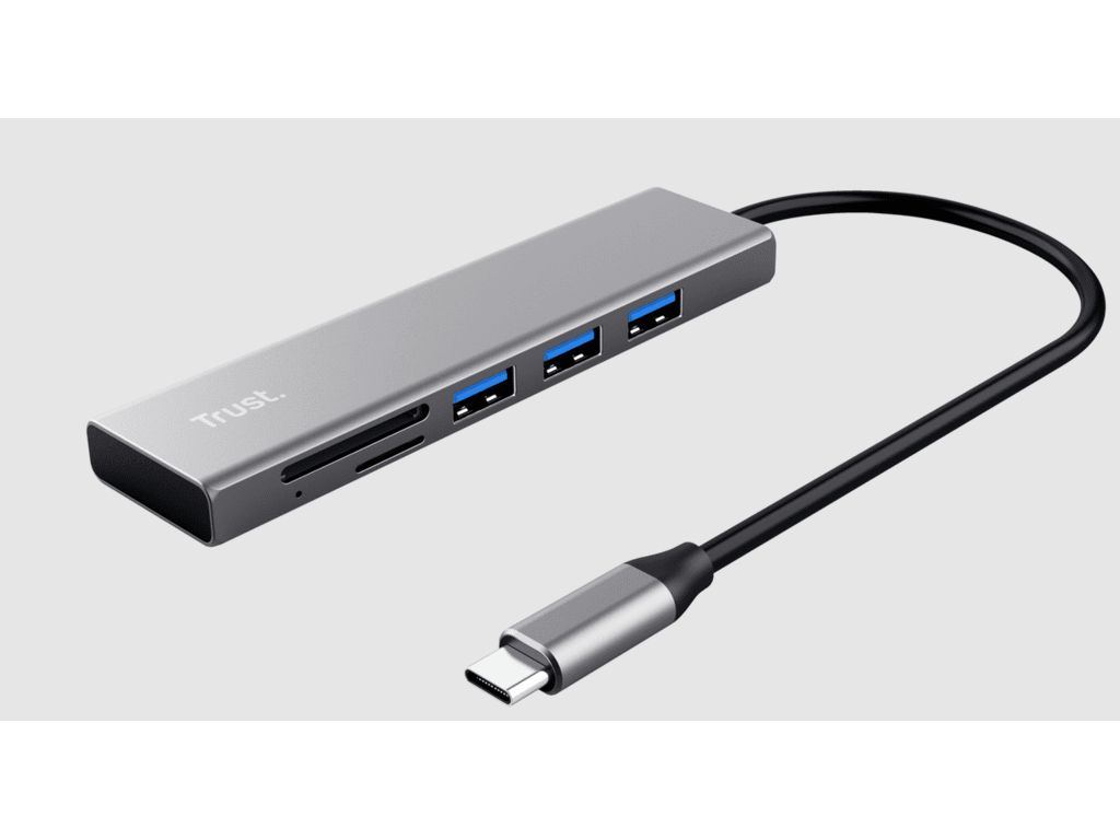 Trust Halyx Hub+čitač kartica USB-C Hub,3 USB porta, čitač kartica SD