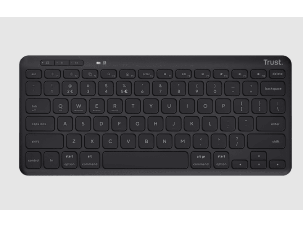 Trust Lyra wireless tastatura, USB 1.1, RF 2.4GHz, Bluetooth 5.0, US layout