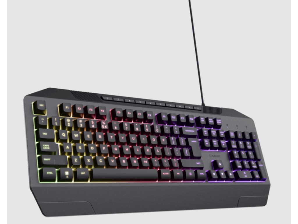 Trust GXT 836 EVOCX gaming tastatura, RGB, žičana, USB 2.0, full-size