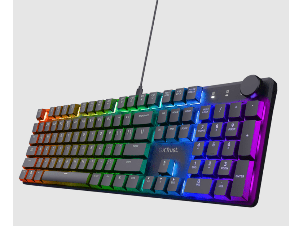 Trust GXT866 Torix mehanička tastatura, US layout, žičana, USB 2.0, RGB