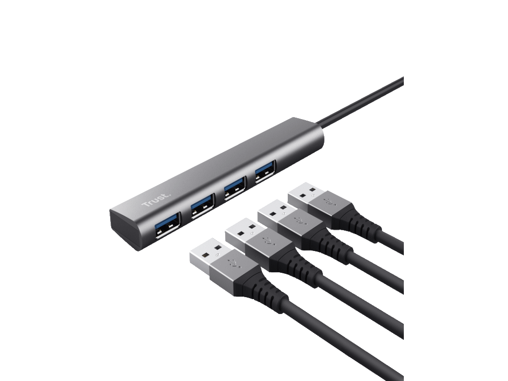 Trust Halyx USB-C to 4-port USB-A 3.2 Gen1 Hub