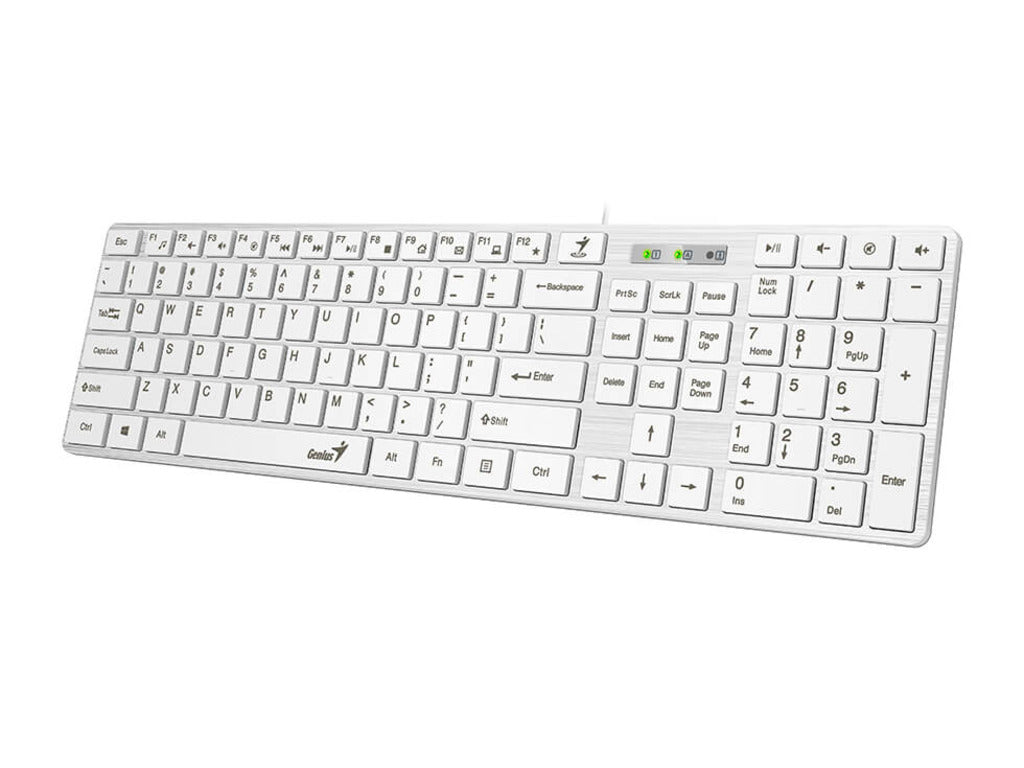 Genius SlimStar 126 tastatura USB veza, low-profile tipke, bijela