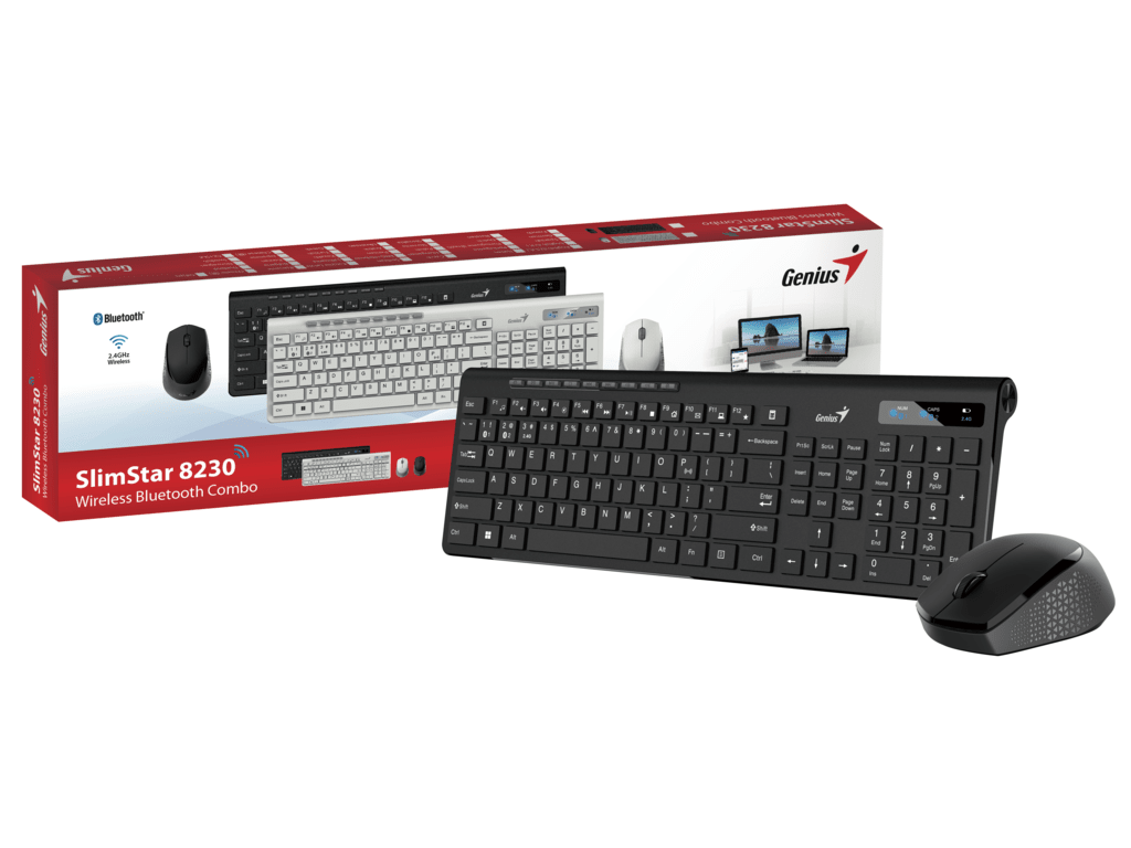 Genius Slimstar 8230 wls set wireless tastatura + miš, BT bluetooth