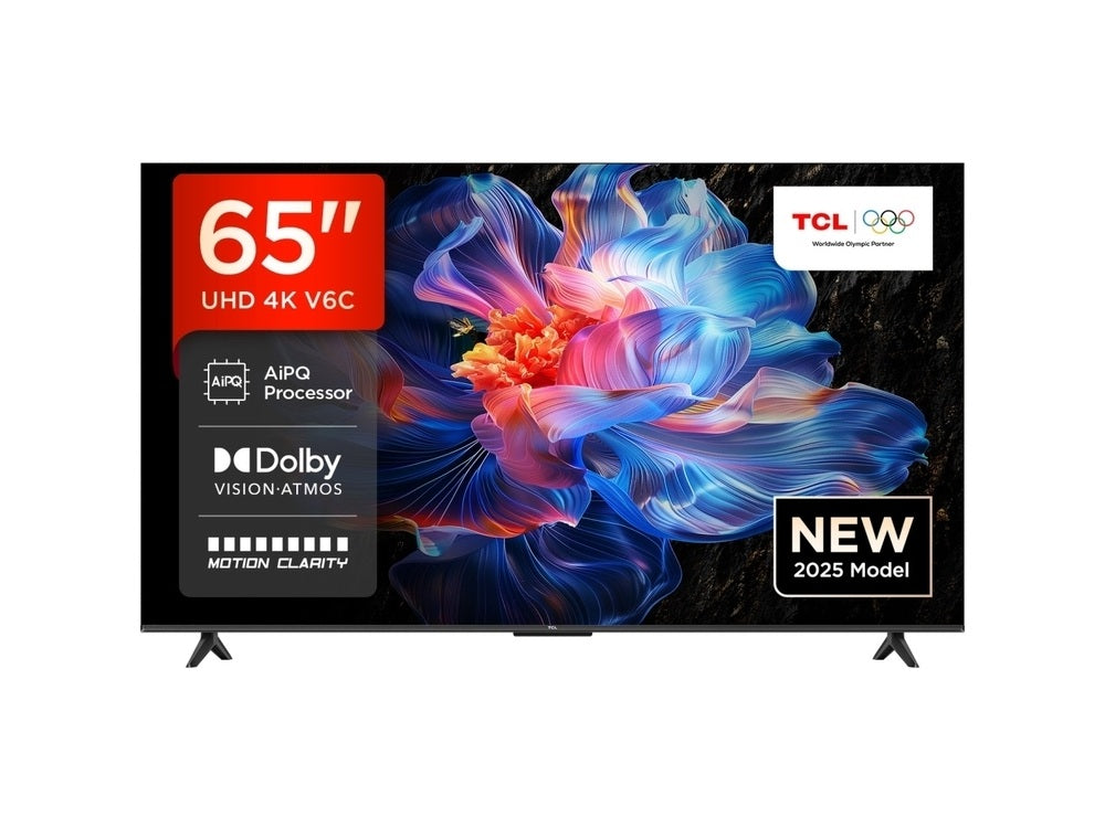 TCL 65"V6C 4K TV Google OS HDR10 HVA Panel Motion Clarity Dolby Audio