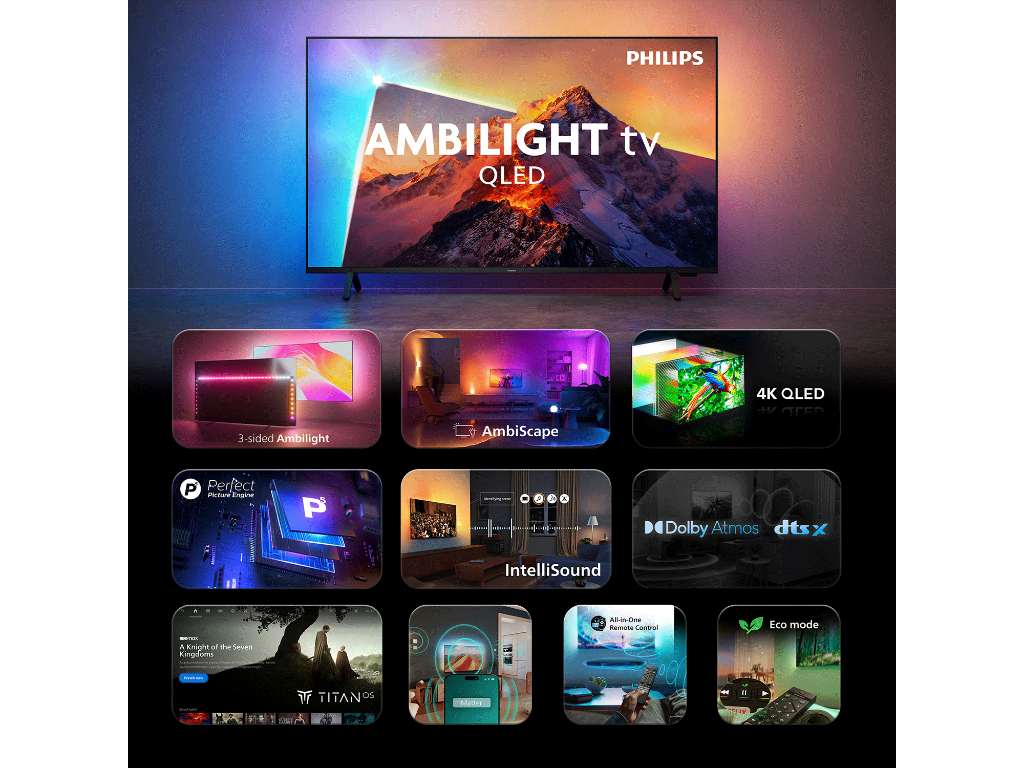 Philips 75''PQS8611 Titan OS QLED