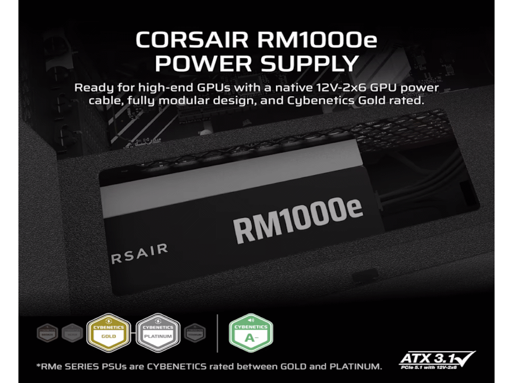 Corsair PSU 1000W RM1000e Gold