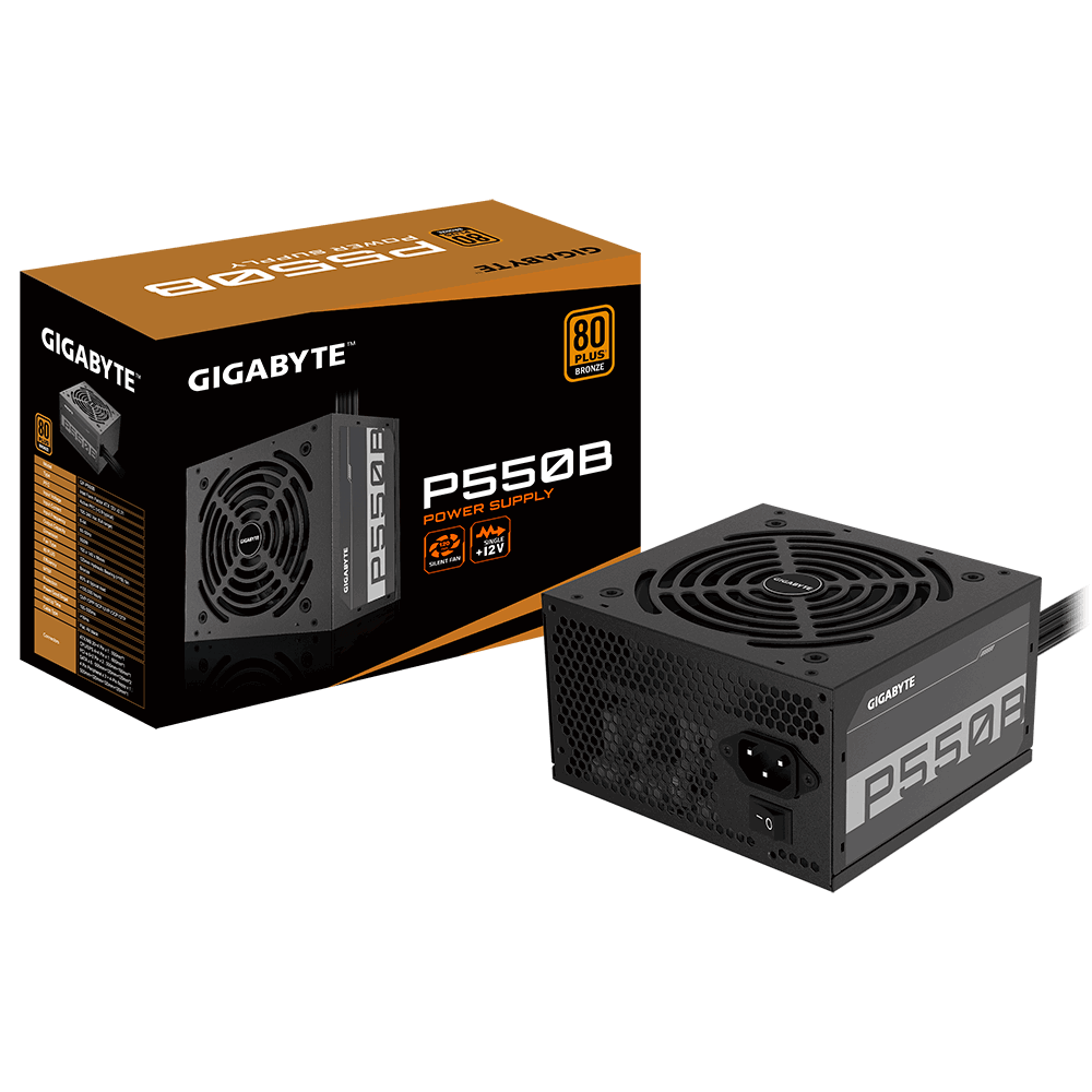 Gigabyte PSU 550W; 80+ bronze 6xSATA,2xPCIe 6+2 Pin,3x4Pin,1xFloppy