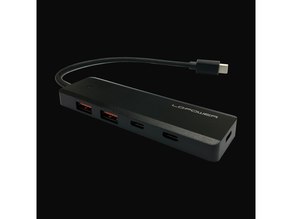 LC-Power 5in1 Hub 2x USB-A, 2x USB-C, 1x USB-C for PSU