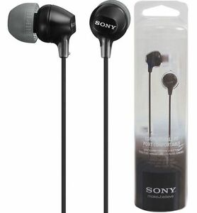 Sony slušalice EX-15 crne, In-Ear, mikrofon