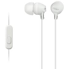 Sony slušalice EX-15 bijele in-ear, mikrofon
