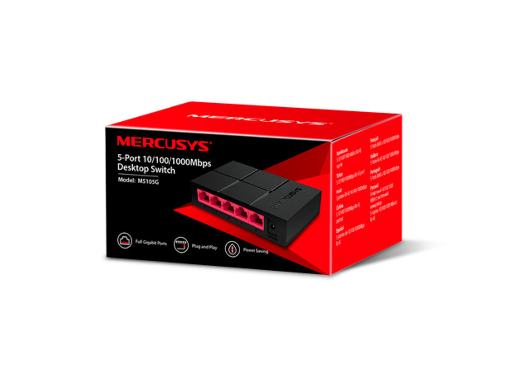 Mercusys MS105G 5-Port 10/100/1000 Mbps Desktop Switch