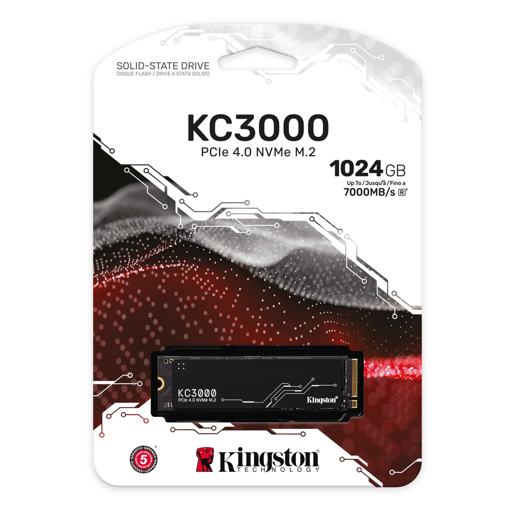 Kingston SSD 1TB KC3000 M.2, NVMe PCIe Gen 4.0 R/W : 7000/6000MB/s