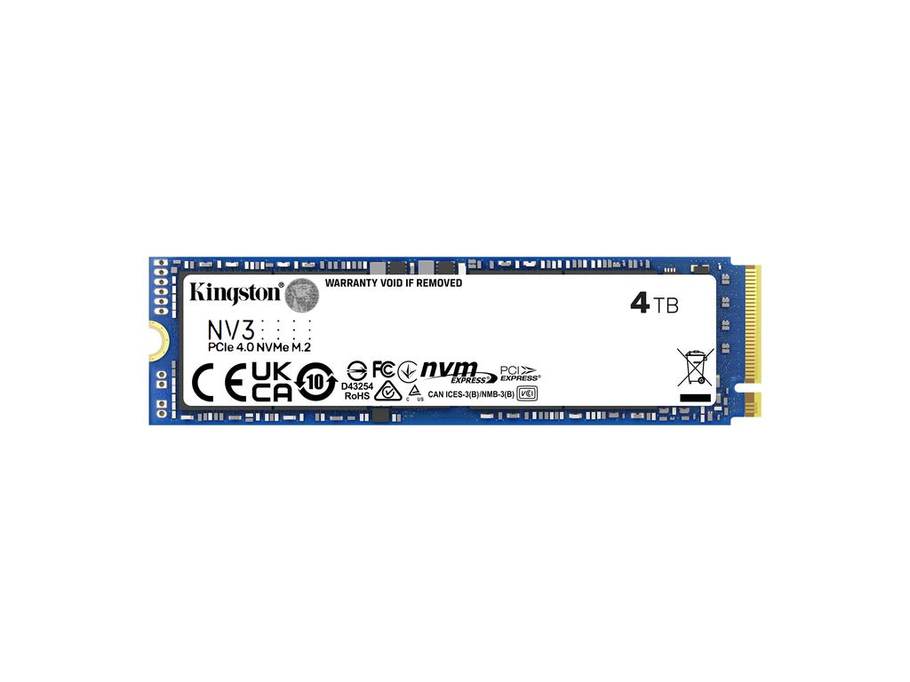 Kingston SSD 4TB NV3 NVMe PCIe Gen 4.0x4 R/W : 6000/5000MB/s